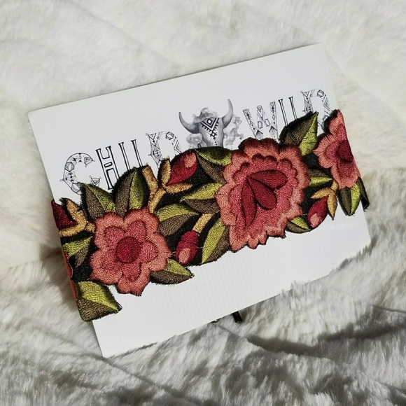 CHILD OF WILD // ltd ed floral cut out patch style choker LAST ONE! - Picture 7 of 14